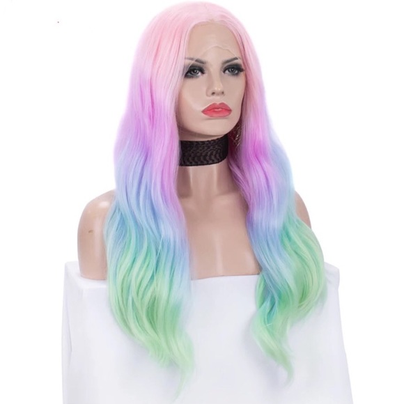 ✨26” RAINBOW UNICORN BODY WAVY LACE FRONT …NEW - Picture 2 of 8